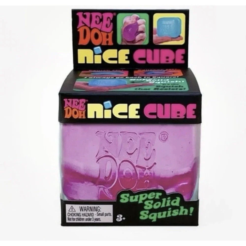 Schylling Nee Doh Nice Cube Original Pink Sensory Fidget Toy Stress Ball 2.25" - Picture 10 of 10
